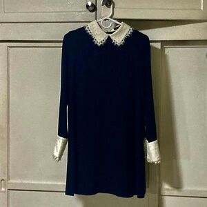 Rachel Zoe black tuxedo mini dress